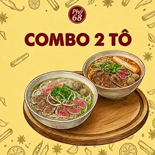COMBO 2 TÔ PHỞ/BÚN BÒ/BÁNH CANH - 99.000 ₫ tại Phở 68 - Phở, Hủ Tiếu & Bún Bò - Liên Tỉnh 5