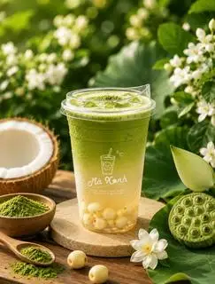 Hình ảnh Ô Long Matcha Sen Dừa