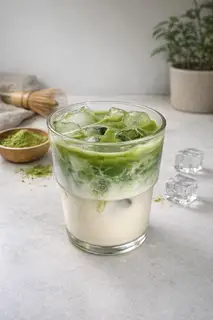 Hình ảnh Matcha Latte sữa yến mạch (tem conan)
