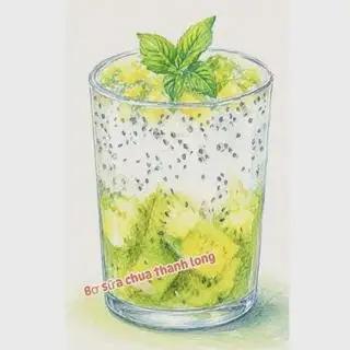 Hình ảnh Bơ sữa chua thanh long hạt chia