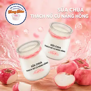 Hình ảnh sữa chua thạch nổ củ nắng hồng 