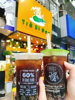 Hình ảnh Trà bí đao hạt chia - thạch sương sáo - trân châu trắng