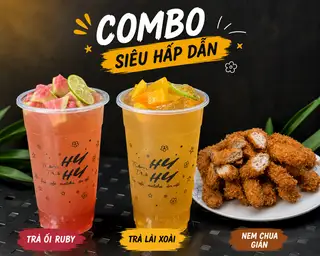 Hình ảnh combo: 1 trà ổi hồng + trà lài xoài + 5 nem chua