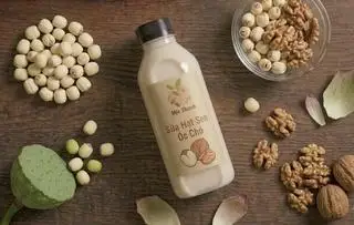 Hình ảnh Sữa hạt sen óc chó