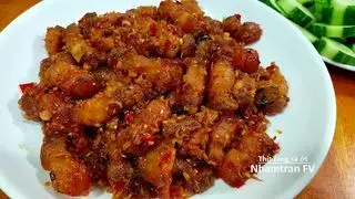Hình ảnh Cơm ranh ba chỉ rang xả ớt ( có tóp mỡ )