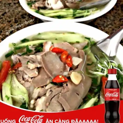 Hình ảnh Bún Lưỡi Mọc Dọc Mùng - Coca