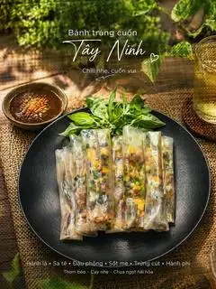 B.Tráng Dẻo Cuốn Mỡ Hành ( Có Trứng) - 38.000 ₫ tại Bánh Tráng Dẻo Cuốn Trộn Y2 - Cách Mạng Tháng Tám