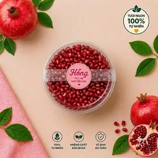 Hình ảnh Hộp Lựu đỏ hạt mềm ngọt mát bóc sẵn