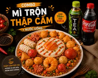 Hình ảnh Combo Mì Trộn Thập Cẩm + Nước