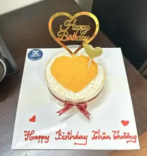 Hình ảnh Bánh Sinh Nhật Mini Hình Trái Tim 1 Tầng