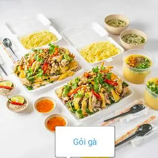 Hình ảnh Gà nguyên con xé phay trộn gỏi + 2 cháo + 2 cơm
