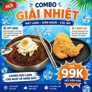Hình ảnh combo giải nhiệt ( mỳ lạnh + cánh gà ) 