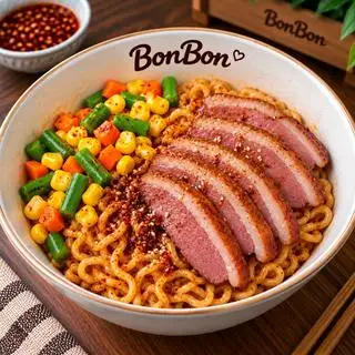 Hình ảnh Mì trộn lườn ngỗng hun khói