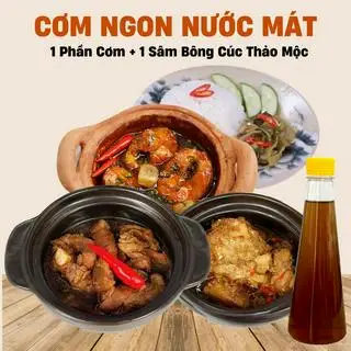 1 Cơm Văn Phòng + 1 Sâm Bông Cúc Thảo Mộc - 62.000 ₫ tại Cơm Sườn Cooky - Cơm Sườn, Ba Rọi Xốt - Nguyễn Thị Minh Khai