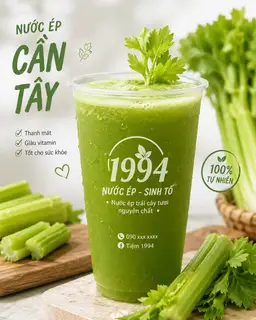 Nước Ép cần tây  - 43.000 ₫ tại Ku Pin - Trái Cây Mix, Cà Phê Phin & Nước Ép - Đường Số 17