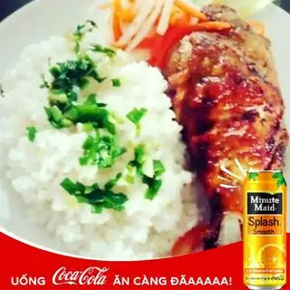 Hình ảnh Cơm đùi gà kèm cam ép