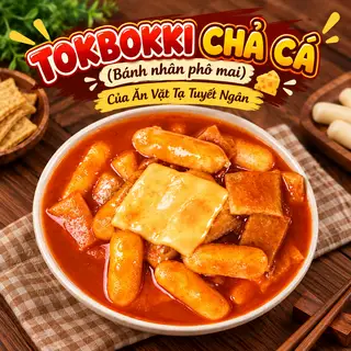 Tokbokki nhân phô mai sốt Hàn Quốc bánh cá - 55.000 ₫ tại Tạ Tuyết Ngân - Ăn Vặt & Trà Sữa - Nguyễn Tri Phương