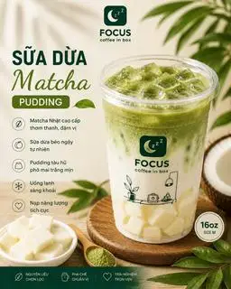 Hình ảnh Sữa dừa matcha pudding