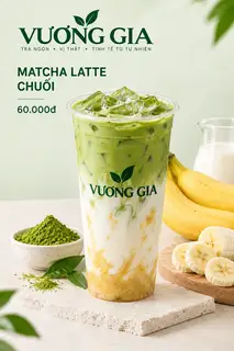 Hình ảnh Matcha latte chuối