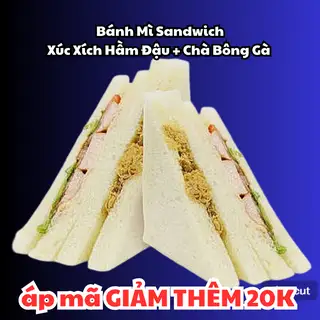 Hình ảnh Bánh Mì Sandwich Xúc Xích Hầm Đậu Chả Cá Kéo Sợi