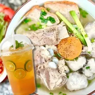 Hình ảnh Combo Bún Mọc (+ Xương) + Trà Tắc