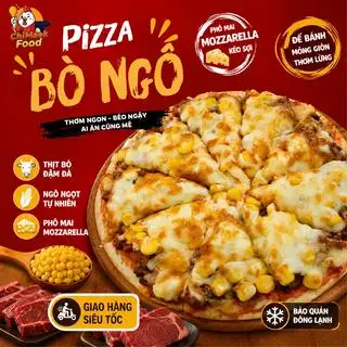 Hình ảnh pizza bò dứa ngô size 16 