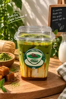 Hình ảnh Matcha latte caramel