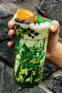 Hình ảnh Trà sữa matcha ( full topping)