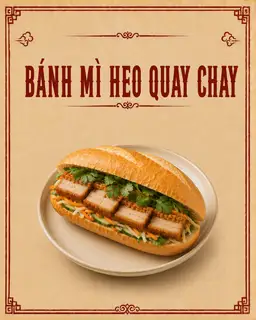 BÁNH MÌ HEO QUAY CHAY - 25.000 ₫ tại Chay 757 - Hủ Tiếu Chay & Bún Riêu Chay - Vườn Chuối