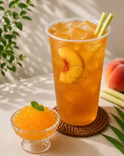 Hình ảnh Trà Đào Cam Sả (L) + Thủy Tinh Dưa Lưới