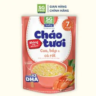Cháo Tươi Baby Cua Bắp Cà Rốt Saigon Food 240g - 30.500 ₫ tại Sai Gon Food Official Store - Nguyễn Văn Nguyễn