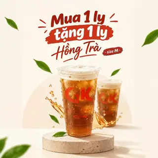 Hình ảnh Mua 1 tặng 1 ly Hồng Trà - size M