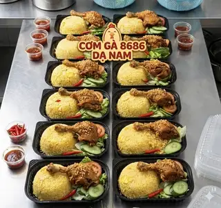 Cơm gà xối mỡ ( đùi tỏi)  - 62.000 ₫ tại Cơm Gà Xối Mỡ 8686 - Dạ Nam