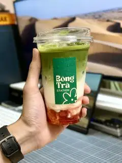 Hình ảnh Matcha latte dâu