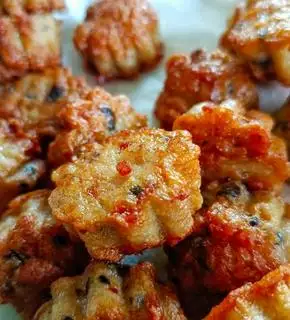 Hình ảnh 5 viên ốc nhồi hải sản+ sốt chua ngọt