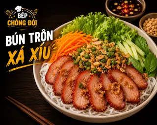 Hình ảnh Bún trộn xá xíu
