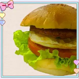 Hình ảnh Hamburger Bò Trứng