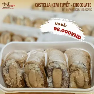 Hình ảnh SET 4 Bánh Castella Kem Tuyết - Chocolate