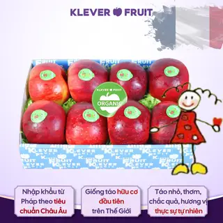 Hình ảnh Táo Juliet Organic Baby Pháp -  Khay 08 quả - Táo Organic - Táo Hữu cơ Pháp