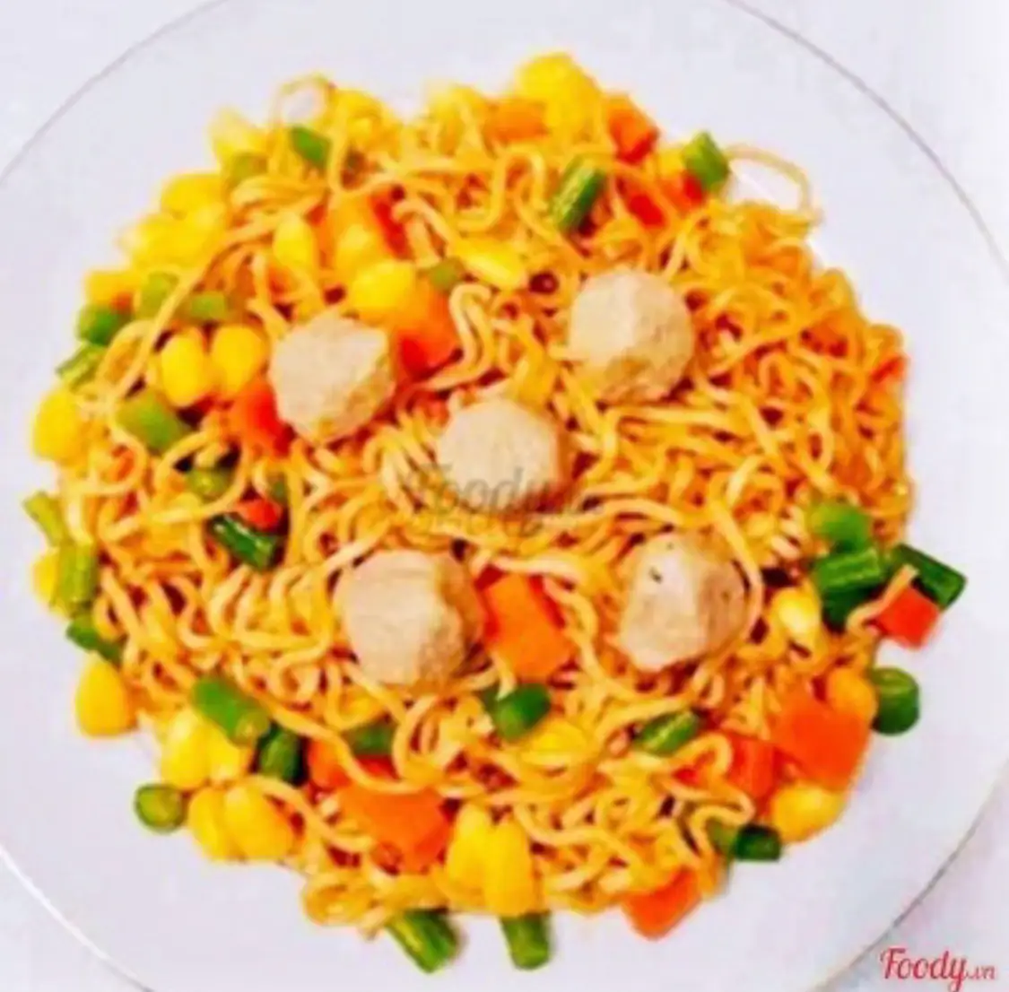Hình ảnh Mì trộn bò viên
