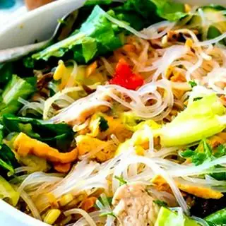 Bún Thái chay - Thai rice noodles soup - 50.000 ₫ tại Thiền Tịnh - Cơm Chay - Vũ Huy Tấn