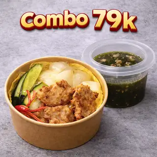 Hình ảnh Combo cơm heo chiên giòn +canh rong biển