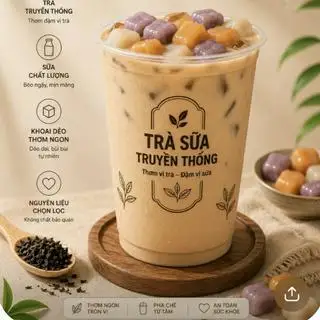 Hình ảnh Trà Sữa truyền thống đậu đỏ khoai dẻo 