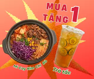 Hình ảnh Mì Cay Kim Chi Bò tặng Trà Tắc