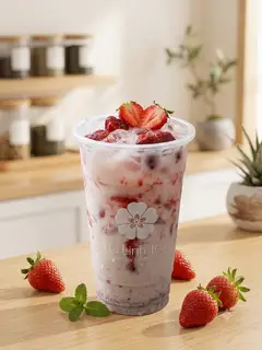 Hình ảnh Latte dâu tây