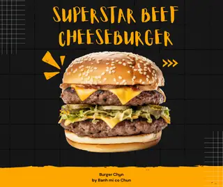 Hình ảnh Hamburger bò super star 