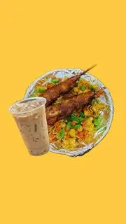Hình ảnh Mỳ gà xiên que + đồ uống