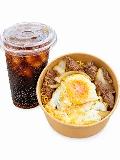 Hình ảnh Combo mì trộn bò bơ tỏi  - 1 ly nước bất kỳ