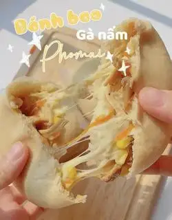 Hình ảnh Bánh bao gà xào nấm phô mai