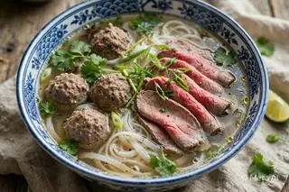 Hình ảnh Phở tái bò viên